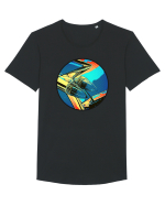 Masina Retro Vintage Tricou mânecă scurtă guler larg Bărbat Skater