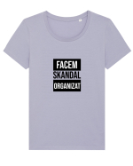 Facem SKANDAL Organizat  Tricou mânecă scurtă guler larg fitted Damă Expresser