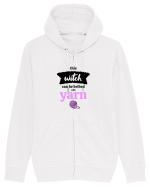 This Witch can be bribed with yarn. (ghem roz) Hanorac cu fermoar Unisex Connector