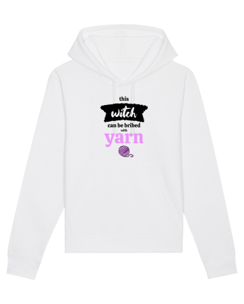 This Witch can be bribed with yarn. (ghem roz) White