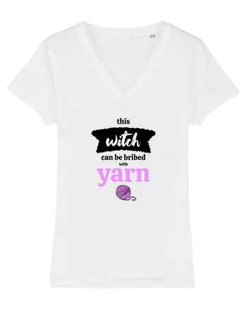 This Witch can be bribed with yarn. (ghem roz) White