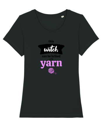 This Witch can be bribed with yarn. (ghem roz) Black