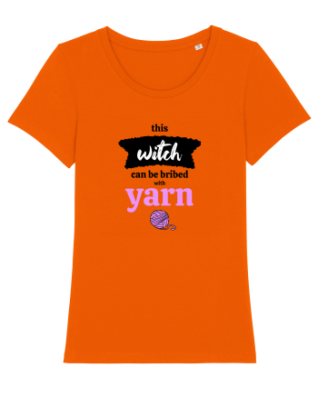 This Witch can be bribed with yarn. (ghem roz) Bright Orange