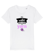 This Witch can be bribed with yarn. (ghem roz) Tricou mânecă scurtă  Copii Mini Creator