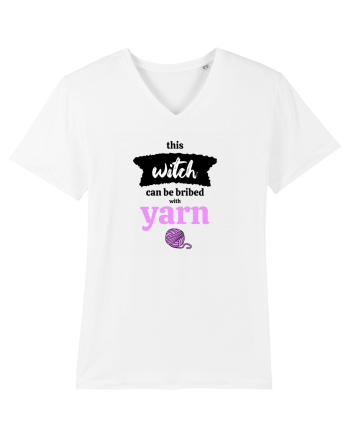 This Witch can be bribed with yarn. (ghem roz) White