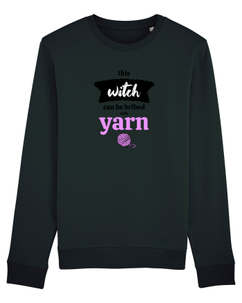 This Witch can be bribed with yarn. (ghem roz) Black