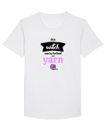 This Witch can be bribed with yarn. (ghem roz) Tricou mânecă scurtă guler larg Bărbat Skater