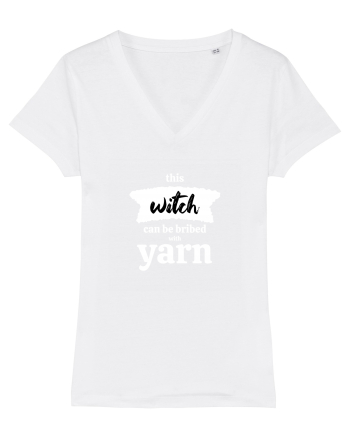 This Witch can be bribed with yarn. (alb) White