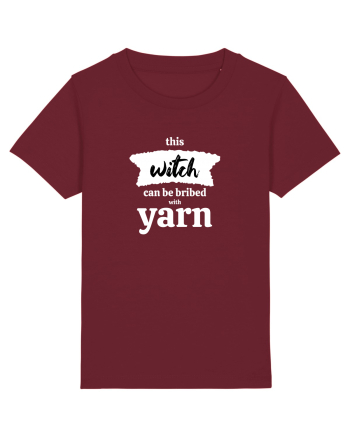 This Witch can be bribed with yarn. (alb) Burgundy