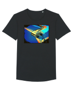 Masina Retro Vintage Tricou mânecă scurtă guler larg Bărbat Skater