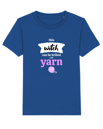 This Witch can be bribed with yarn. (ghem roz si alb) Majorelle Blue