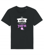 This Witch can be bribed with yarn. (ghem roz si alb) Tricou mânecă scurtă Unisex Rocker