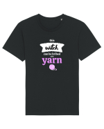 This Witch can be bribed with yarn. (ghem roz si alb) Tricou mânecă scurtă Unisex Rocker