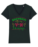 In vino veritas Tricou mânecă scurtă guler V Damă Evoker