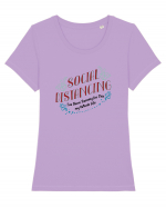 Social Distancing Training Tricou mânecă scurtă guler larg fitted Damă Expresser