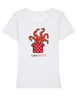 caraCRATIȚĂ Tricou mânecă scurtă guler larg fitted Damă Expresser