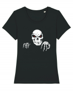 Death Skull Stay Focus Tricou mânecă scurtă guler larg fitted Damă Expresser