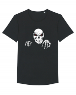 Death Skull Stay Focus Tricou mânecă scurtă guler larg Bărbat Skater