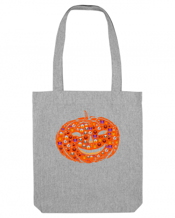 Emoji Pumpkin Jack O Lantern Heather Grey