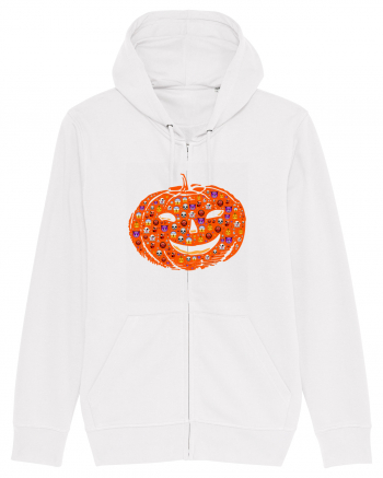 Emoji Pumpkin Jack O Lantern White