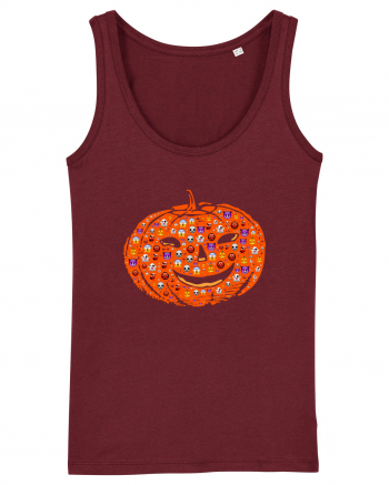 Emoji Pumpkin Jack O Lantern Burgundy