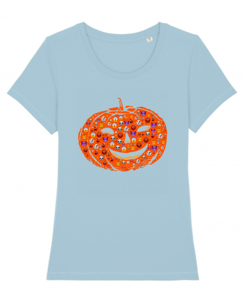 Emoji Pumpkin Jack O Lantern Sky Blue