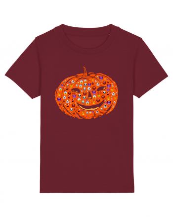 Emoji Pumpkin Jack O Lantern Burgundy