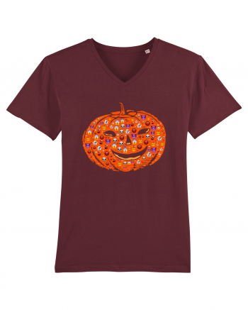 Emoji Pumpkin Jack O Lantern Burgundy