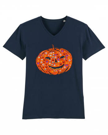 Emoji Pumpkin Jack O Lantern French Navy