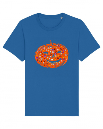 Emoji Pumpkin Jack O Lantern Royal Blue