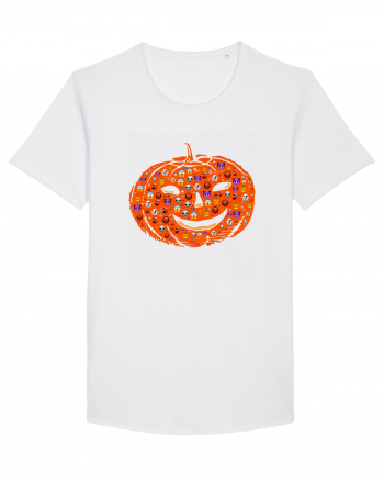 Emoji Pumpkin Jack O Lantern White