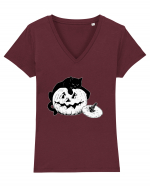 Halloween Best Creepy Friends Tricou mânecă scurtă guler V Damă Evoker