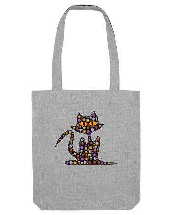 Halloween Emoji Funny Cat Heather Grey