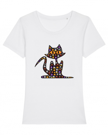 Halloween Emoji Funny Cat White