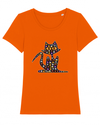 Halloween Emoji Funny Cat Bright Orange