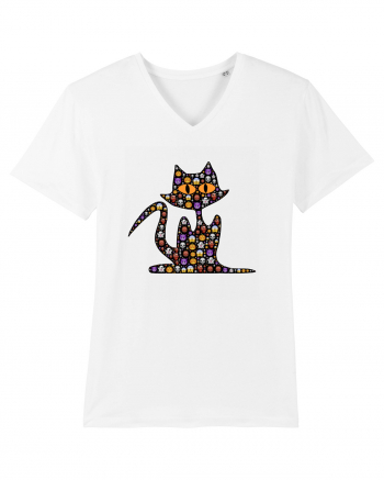 Halloween Emoji Funny Cat White