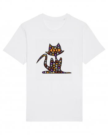 Halloween Emoji Funny Cat White