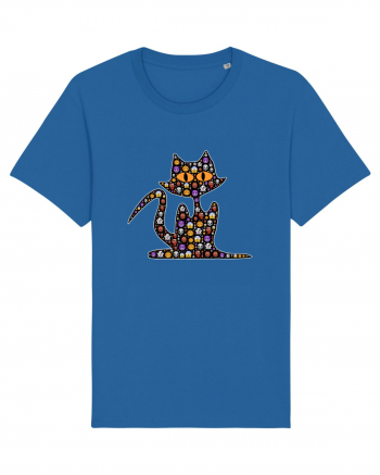 Halloween Emoji Funny Cat Royal Blue