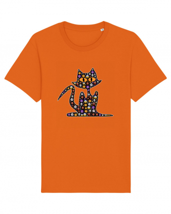 Halloween Emoji Funny Cat Bright Orange