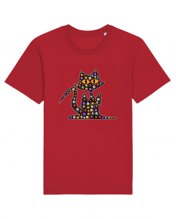 Halloween Emoji Funny Cat Red