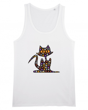 Halloween Emoji Funny Cat White