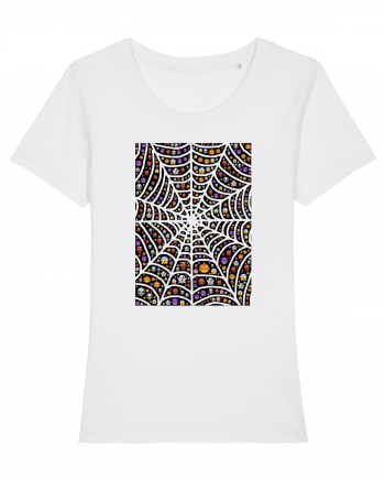 Halloween Emoji Spiderweb White