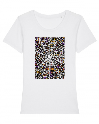 Halloween Emoji Spiderweb White