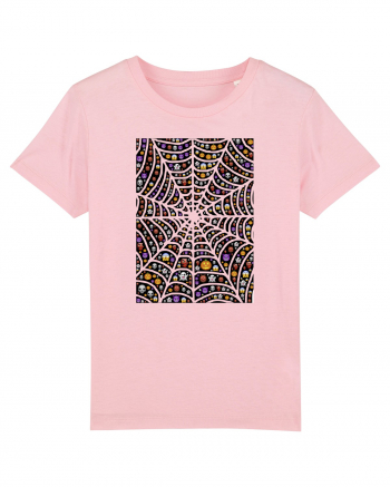 Halloween Emoji Spiderweb Cotton Pink