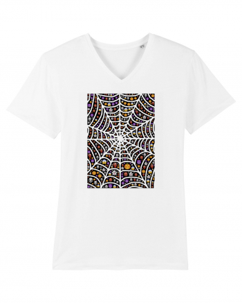 Halloween Emoji Spiderweb White