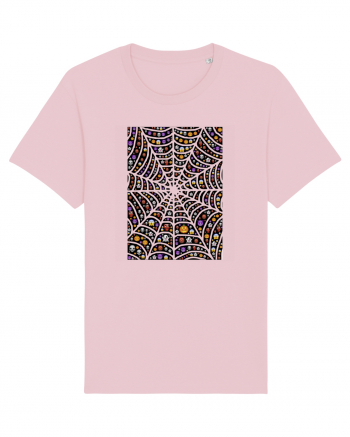 Halloween Emoji Spiderweb Cotton Pink