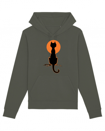 Halloween Moon Cat Khaki