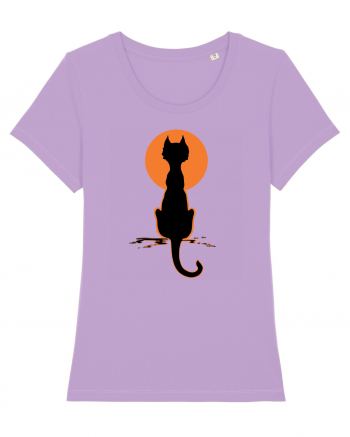 Halloween Moon Cat Lavender Dawn