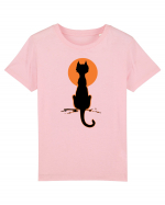 Halloween Moon Cat Tricou mânecă scurtă  Copii Mini Creator