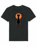 Halloween Moon Cat Tricou mânecă scurtă Unisex Rocker